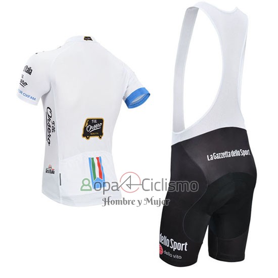 Giro d'Italia Ropa Ciclismo Culotte Corto 2014 Hombre Mangas Cortas Blanco